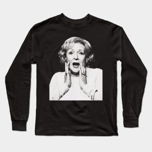 betty white Funny face Long Sleeve T-Shirt